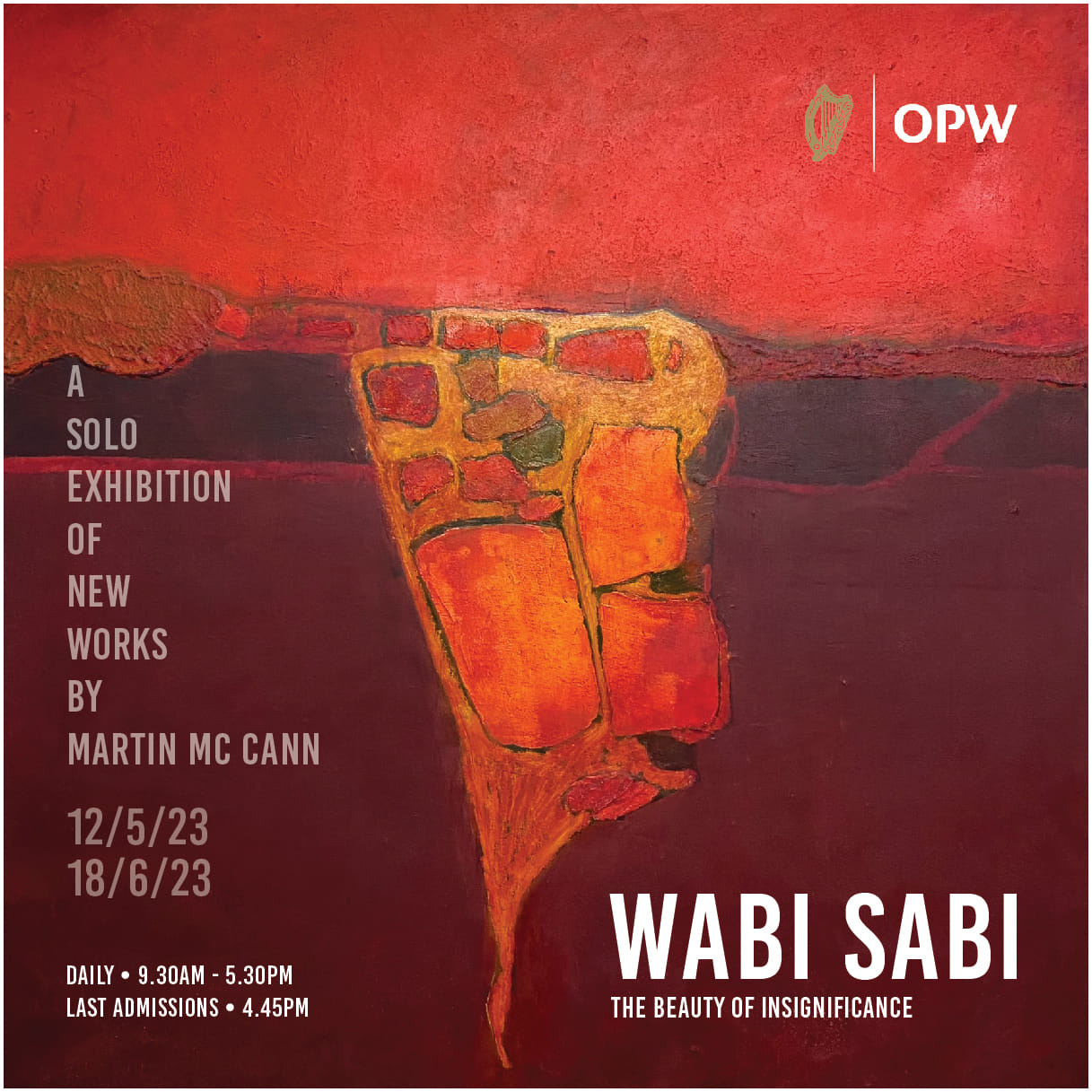 Wabi Sabi. Poster advertising art exhibition.